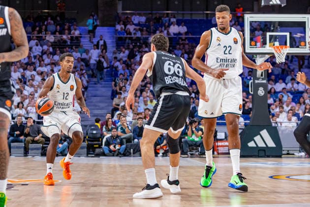 ESP: Euroleague Real Madrid v Partizan Belgrade Theo Maledon of Real Madrid during the Euroleague match between Real Madrid and Partizan Mozzart Bet Belgrade played at Movistar Arena Stadium on October 8 2026 in Madrid Spain Madrid Spain Basketball Copyright: xAlbaxPachecox xAgenciaxLOFx