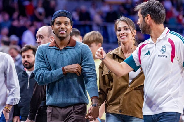 ESP: Euroleague Real Madrid v Partizan Belgrade Rodrygo Goes player of Real Madrid CF during the Euroleague match between Real Madrid and Partizan Mozzart Bet Belgrade played at Movistar Arena Stadium on October 8 2026 in Madrid Spain Madrid Spain Basketball Copyright: xAlbaxPachecox xAgenciaxLOFx