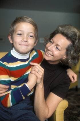 Rut Brandt (NOR GER Ehefrau von Willy Brandt) mit ihrem Sohn Matthias Brandt