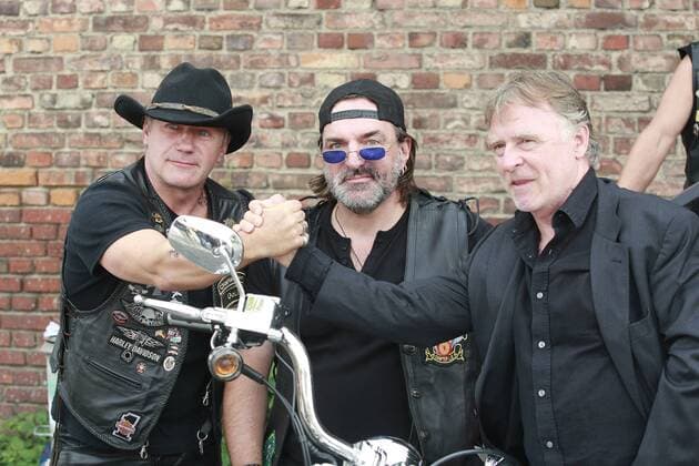 Jörg Schüttauf (als Jürgen Ernst Goliath ), Andreas Hoppe (als Konrad Scholz Koppe ) und Andreas Schmidt-Schaller (als Hajo Trautzschke) ZDF Settermin SOKO Leipzig - Fragen der Ehre