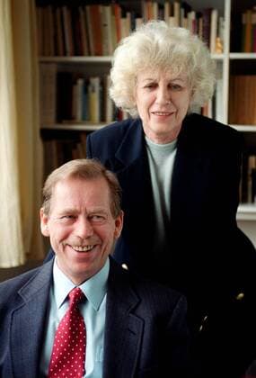 Czech President Vaclav Havel and his wife Olga at home, January 1993. CTK Photo Jana Nosekova  CTKPhoto00005221