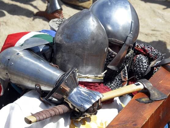 World championship in contact medieval battling with hundreds of combatants from 30 countries took place in Prague, Czech Republic, May 7, 2015. (CTKxPhoto MichalxKrumphanzl) CTKPhotoP201505070622801  kru 1