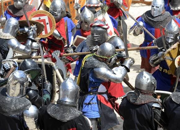World championship in contact medieval battling with hundreds of combatants from 30 countries took place in Prague, Czech Republic, May 7, 2015. (CTKxPhoto MichalxKrumphanzl) CTKPhotoP201505070624701  kru 3