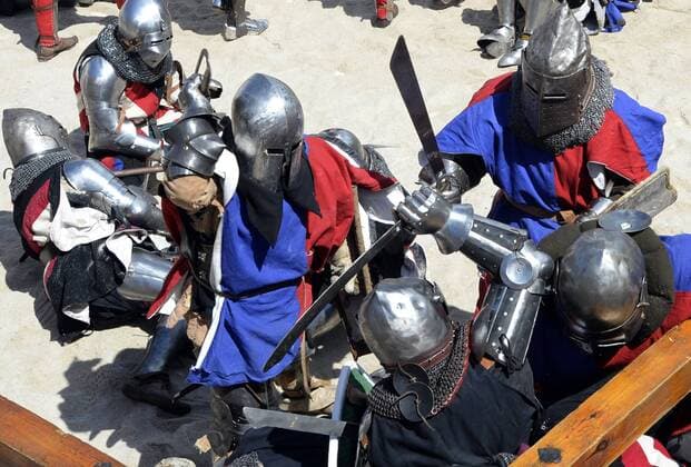 World championship in contact medieval battling with hundreds of combatants from 30 countries took place in Prague, Czech Republic, May 7, 2015. (CTKxPhoto MichalxKrumphanzl) CTKPhotoP201505070636301  kru 6 K