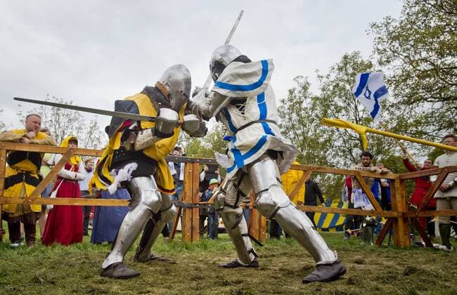 World championship in contact medieval battling with hundreds of combatants from 30 countries took place in Prague, Czech Republic, May 10, 2015. (CTKxPhoto VitxSimanek) CTKPhotoP201505100239901  VIS 004