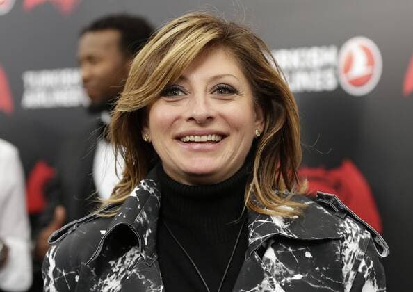 Maria Bartiromo walks on the red carpet at the Batman V Superman: Dawn Of Justice New York premiere at Radio City Music Hall on March 20, 2016 in New York City.  NYP20160320125 JOHNxANGELILLO