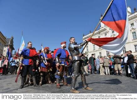World championship in contact medieval battling with more than 750 combatants from 34 countries officially starts in Prague, Czech Republic, May 6, 2016. (CTKxPhoto KaterinaxSulova) CTKPhotoP201605060322901  suk2