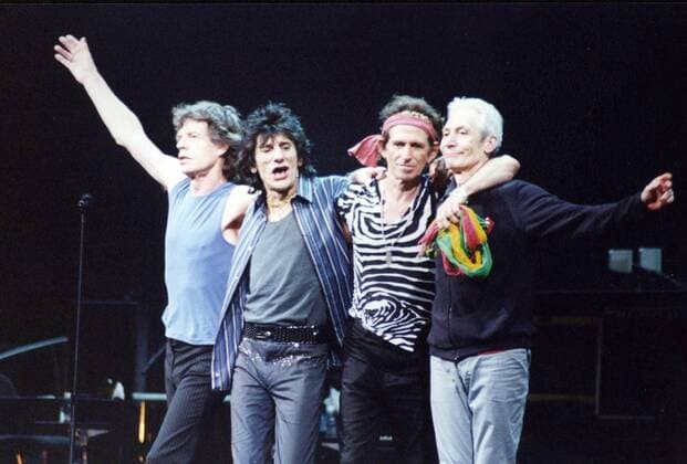Aug. 20, 2007 - K54205MBR.THE ROLLING STONES PERFORM IN CONCERT.FIRST UNION CENTER 09-20-2002. MICHAEL BRITO- MICK JAGGER BILL WYMAN, KEITH RICHARDS CHARLIE WATTS, KEITH RICHARDS - ZUMAg49_ 20070820_gaf_g49_041