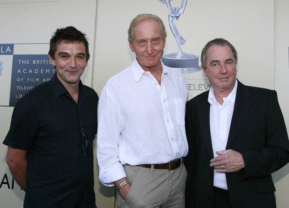 Aug 26, 2006; Century City, CA, USA; NIGEL STAFFORD-CLARK (L), CHARLES DANCE (C) and JUSTIN CHADWICK (R) arrive at the BAFTA LA-Academy of Television Arts and Sciences Tea Party at the Century Hyatt. Mandatory  - ZUMA.jpg 20060826_mkh_y20_247