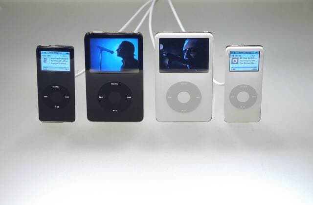 October 5, 2011 - Co-founder of Apple Computers S. Jobs has died at 56 years old. Jobs had been battling a rare form of pancreatic cancer for years. He resigned from the post of Apple CEO in Aug. Jobs is survived by his wife, to whom he was married for 20 years and four children. Launch of iPad in 2010, iPhone and Apple TV in 2007 and iPod in 2001. PICTURED: Jan 12, 2006; Mission Viejo, CA, USA; iPod is a brand of portable digital media player designed and marketed by Apple Computer, seen iPod and iPod nano. - ZUMAr19_ 20060112_rua_r19_185 Copyright: xRuaridhxStewartx