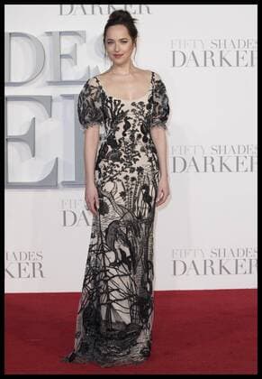 . 09 02 2017. London, United Kingdom. Dakota Johnson arriving at the Fifty Shades Darker premiere in London.  xStephenxLockx xi-Imagesx IIM-14352-0053
