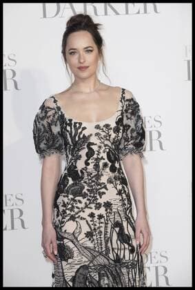 . 09 02 2017. London, United Kingdom. Dakota Johnson arriving at the Fifty Shades Darker premiere in London.  xStephenxLockx xi-Imagesx IIM-14352-0056