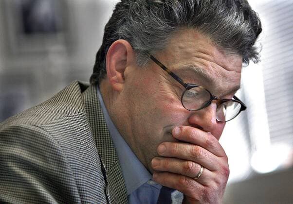 April 29, 2008 - Democratic U.S. Senate candidate Al Franken takes a moment to collect his thoughts during an interview at his campaign headquarters in St. Paul, Minnesota, April 29, 2008. The candidate said that he has paid $70,000 in back taxes and penalties owed in 17 states, going back to 2003. ( Minneapolis Star Tribune MCT) - ZUMAm67_ 20080429_baf_m67_044 Copyright: xJimxGehrzx