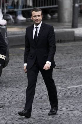 Paris, France le 14 Mai, 2017 - Le president de la rŽpublique participe a la cŽrŽmonie d hommage au soldat inconnu a l Arc de Triomphe - Emmanuel Macron __  Copyright: xVincentxIsorex