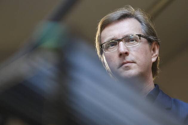 General director of De Munt - La Monnaie theatre Peter de Caluwe holds a press conference during a visit to the renovated Koninklijke Muntschouwburg - Theatre Royal de la Monnaie opera house, in Brussels, Tuesday 29 August 2017.  THIERRYxROGE 05154307
