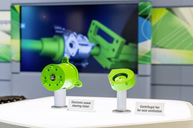 Deutschland, Frankfurt am Main, 12.09.2017: IAA 2017, Frankfurt. Messestand des Zulieferers ebm papst. Â