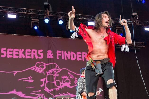 September 16, 2017 - Chicago, Illinois, U.S - EUGENE HUTZ of Gogol Bordello during Riot Fest Music Festival at Douglas Park in Chicago, Illinois Chicago U.S. - ZUMAs135 20170916_zap_s135_107 Copyright: xDanielxDeSloverx