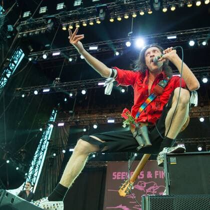 September 16, 2017 - Chicago, Illinois, U.S - EUGENE HUTZ of Gogol Bordello during Riot Fest Music Festival at Douglas Park in Chicago, Illinois Chicago U.S. - ZUMAs135 20170916_zap_s135_103 Copyright: xDanielxDeSloverx