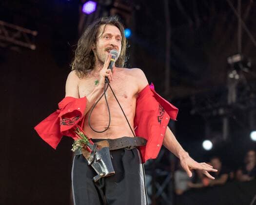 September 16, 2017 - Chicago, Illinois, U.S - EUGENE HUTZ of Gogol Bordello during Riot Fest Music Festival at Douglas Park in Chicago, Illinois Chicago U.S. - ZUMAs135 20170916_zap_s135_092 Copyright: xDanielxDeSloverx