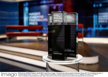 Verleihung des Hanns-Joachim-Friedrichs-Preises 2017 für Fernsehjournalisten im Fernsehstudio B. Köln, 12.10.2017