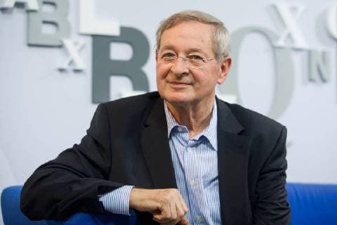 Peter NADAS, Autor, waehrend der TV-Sendung Das blaue Sofa am 12.10.2017, Frankfurter Buchmesse 2017 vom 11.10. - 15.10.2017 in Frankfurt am Main Deutschland.