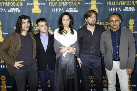 Themen der Woche Bilder des Tages Fatih Akin, Sebastian Lelio, Angelina Jolie, Ruben Östlund und Andrey Zvyagintsev beim Golden Globe Foreign-Language Nominees Series 2018 Symposium im Egyptian Theatre, Hollywood. Los Angeles, 0601.2018