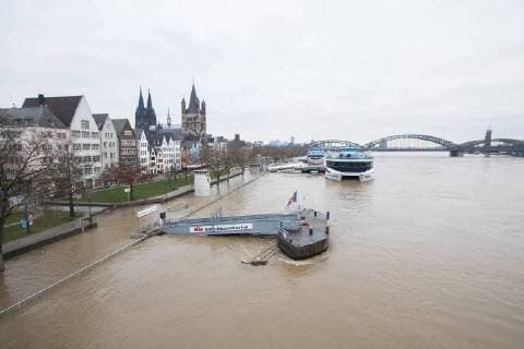 Themen der Woche Bilder des Tages Das Hochwasser des Rhein erreicht am 08. Januar 2018 in Köln den Höchststand. Hochwasser in Köln