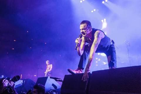 Themen der Woche Bilder des Tages Die Band Depeche Mode steht am 15. Januar 2018 in der Lanxess Arena in Köln auf der Bühne. Konzert - Depeche Mode in Köln