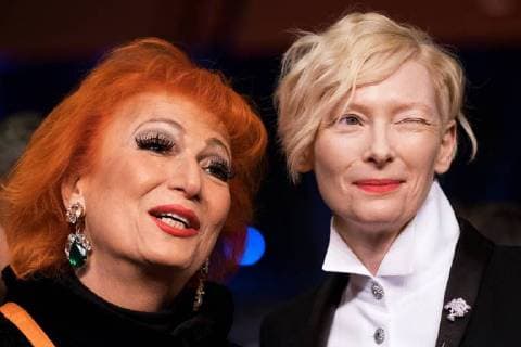 Themen der Woche Bilder des Tages Schauspielerin Tilda Swinton und Zazie de Paris anlässlich der Eröffnung der 68. Internationalen Filmfestspiele in Berlin mit dem Film ISLE OF DOGS snapshot-photography xK.M.Krause