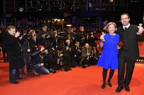 Themen der Woche Bilder des Tages 68. Berlinale - Preisträger Ana Brun, winner of the Silver Bear for Best Actress, and Marcelo Martinessi, winner of the Silver Bear Alfred Bauer Prize, after the award ceremony at the 68th Berlin International Film Festival Berlinale 2018 at Berlinale Palast on February 24, 2018 in Berlin, Germany.