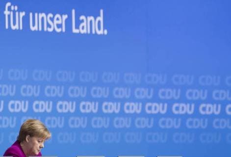 Bilder des Tages Bundeskanzlerin Angela Merkel, CDU, aufgenommen im Rahmen des 30. Parteitags der CDU Deutschland in Berlin, 26.02.2018. Berlin Deutschland