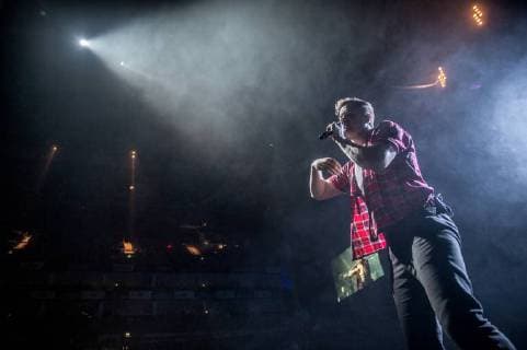February 28, 2018 - Imagine Dragons perform onstage for the first of 2 nights at the O2 Arena in London, United Kingdom on February 28th 2018  - ZUMAr152 20180228_zaa_r152_003 Copyright: xOlliexMillingtonx xRmvx