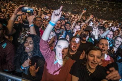 February 28, 2018 - Imagine Dragons perform onstage for the first of 2 nights at the O2 Arena in London, United Kingdom on February 28th 2018  - ZUMAr152 20180228_zaa_r152_005 Copyright: xOlliexMillingtonx xRmvx