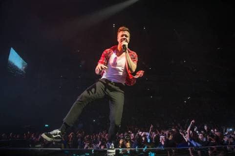 February 28, 2018 - Imagine Dragons perform onstage for the first of 2 nights at the O2 Arena in London, United Kingdom on February 28th 2018  - ZUMAr152 20180228_zaa_r152_021 Copyright: xOlliexMillingtonx xRmvx