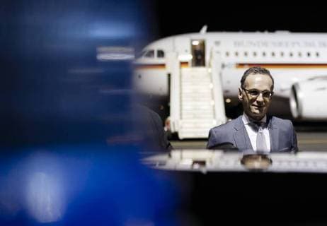 Bundesaussenminister Heiko Maas, SPD, landet nach seinem Antrittsbesuch in Paris in Berlin Tegel. 15.03.2018, Berlin Deutschland