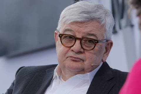 Bilder des Tages Tag 3 der Leipziger Buchmesse 2018 mit Manga Comic Convention. Hier der deutsche Politiker Joschka Fischer (Joseph Martin) (Die Grünen) auf dem Blauen Sofa von ZDF und Bertelsmann Leipziger Buchmesse 2018 Tag 3