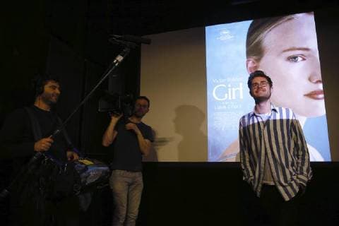 Director Lukas Dhont pictured during a press conference of the VAF, Flemish audiovisual foundation, regarding the Belgian selection for the Cannes Film Festival, Thursday 12 April 2018, in Brussels.  NICOLASxMAETERLINCK 05328056