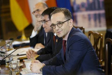 Themen der Woche KW16 Bilder des Tages Bundesaussenminister Heiko Maas, SPD, nimmt in Toronto am G7-Aussenministertreffen teil. Hier zu Beginn der ersten Arbeitssitzung. Toronto, 22.04.2018. Toronto Kanada Copyright: xThomasxTrutschelx