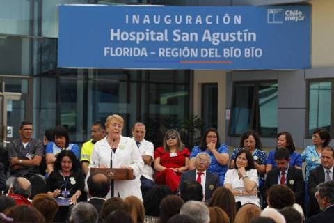 Concepcion December 4, 2017 The President of the Republic Michelle Bachelet inaugurates the San Agustin Hospital in Florida She is accompanied by the Minister of Health Carmen Castillo Dragomir Yankovic Atonchile Florida Chile Aton 325140  Copyright: DRAGOMIRxYANKOVIC ATONCHILE