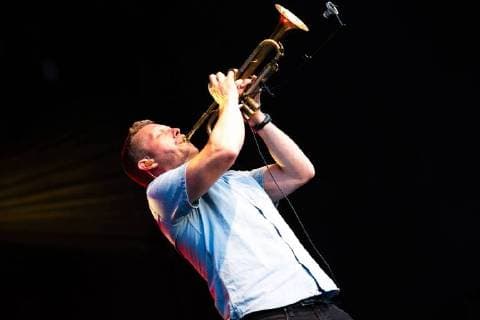 Entertainment Bilder des Tages Der deutsche Jazzmusiker Nils Wülker bei seinem Auftritt auf der Kulturarena Jena am 9.8.2018 Theatervorplatz Jena