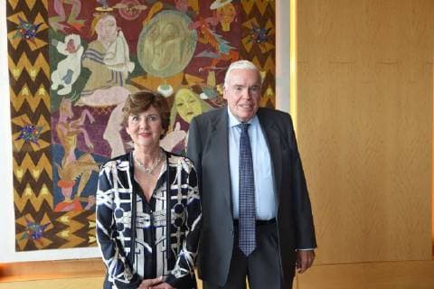 Präsidentin Helga Rabl Stadler, Klaus Michael Kühne, Kühne Stiftung, Pressekonferenz, neuer Hauptsponsor der Salzburger Festspiele, © Manfred Siebinger