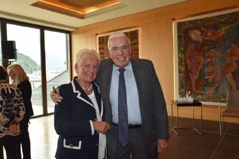 Klaus Michael Kühne, Gattin Christine, Kühne Stiftung, Pressekonferenz, neuer Hauptsponsor der Salzburger Festspiele, © Manfred Siebinger