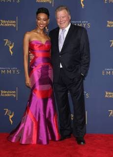 08 September 2018 - Los Angeles, California - Sonequa Martin-Green and William Shatner. 2018 Creative Arts Emmys Awards held at Microsoft Theater. Photo Credit: F. Sadou AdMedia 229901 2018-09-08 CA Los Angeles Etats-Unis  Copyright: xAdMediax STAR_229901_055