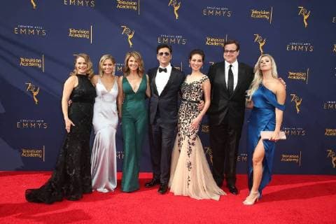 Andrea Barber, Candace Cameron Bure, Lori Loughlin, John Stamos, Caitlin McHugh, Bob Saget und Kelly Rizzo bei der Ankunft zur Verleihung der Creative Arts Emmy Awards Creative am 8.09.2018 in Los Angeles Creative Arts Emmy Awards 2018 in Los Angeles