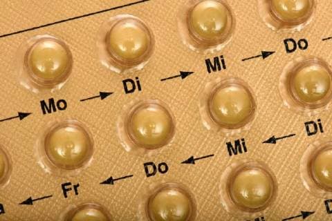 Anti-Babypille in Blisterpackung, Monatspackung