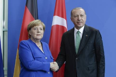 News Themen der Woche KW39 News Bilder des Tages 28.09.2018, Berlin, Deutschland - Presseunterrichtung durch Bundeskanzlerin Angela Merkel und den Praesidenten der Republik Tuerkei, Recep Tayip Erdogan, nach dem gemeinsamen Gespraech im Bundeskanzleramt. Foto: Bundeskanzlerin Angela Merkel, CDU und Recep Tayip Erdogan, Praesident der Tuerkei.