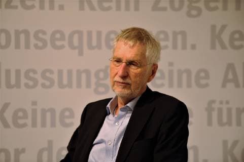 Internationale Buchmesse in Frankfurt am Main, Deutschland, book fair Frankfurt, Foto: Volker Hage - Des Lebens fuenfter Akt