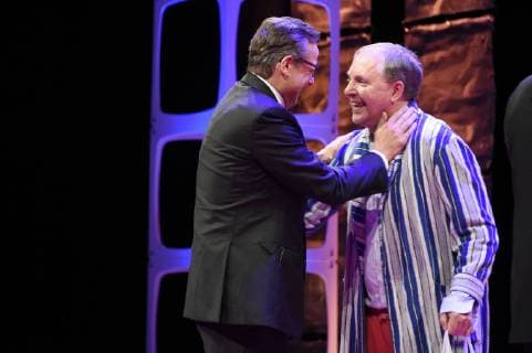 Matthias Brandt und Olli Dittrich bei der 29. Verleihung des Hessischen Film- und Kinopreises in der Alten Oper. Frankfurt, 12.10.2018