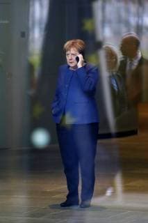 News Themen der Woche KW43 News Bilder des Tages Bundeskanzlerin Angela Merkel begruesst den Polnischen Praesdidenten Andrzej Duda bei seinem Ankunft im Kanzleramt in Berlin am 23. Oktober 2018. Merkel trifft Andrzej Duda