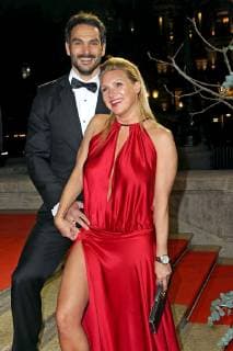 Deutscher Sportpresseball 2018. Magdalena Brzeska mit Freund Roland anläßlich des Deutschen Sportpresseballs am 03.11.2018 in der Alten Oper Frankfurt Main. 20181103MWI798